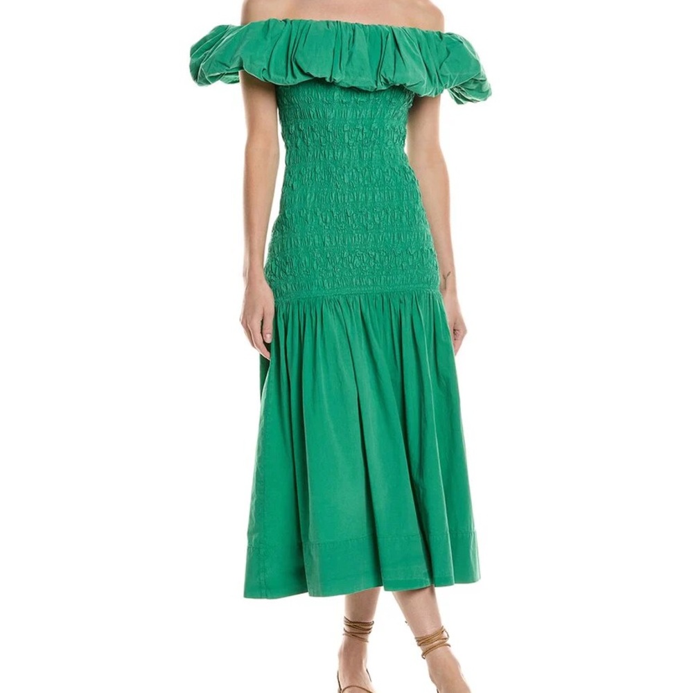 Sea New York Juni Off-Shoulder Smocked Midi Dress